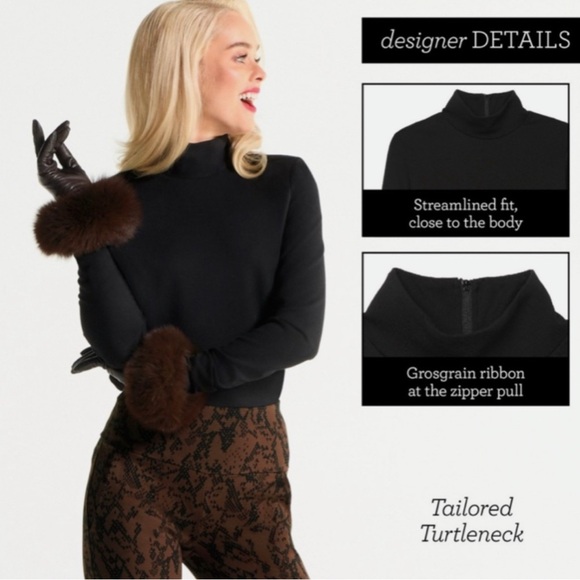 Cabi Tailored Turtleneck #4367 Black Size L - EUC - Picture 6 of 13